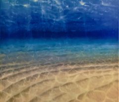Original Oil Painting - Hypnosis - Underwater Scene & Light. London Contemporary Nature Artist Eman Khalifa.