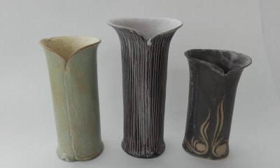 3 Lily Vases