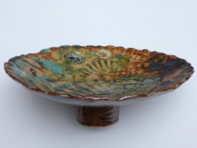 Autumnal ceramic platter