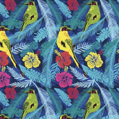 Motmot Bird Blue Pattern