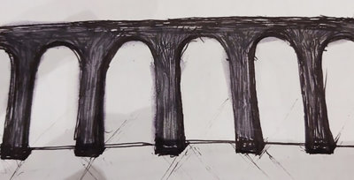 Preliminary sketch for Northern Line Exhibition - Archway