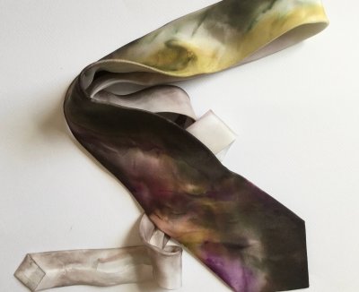 hand painted silk tie