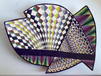 Jo Pethybridge purple fish platter3